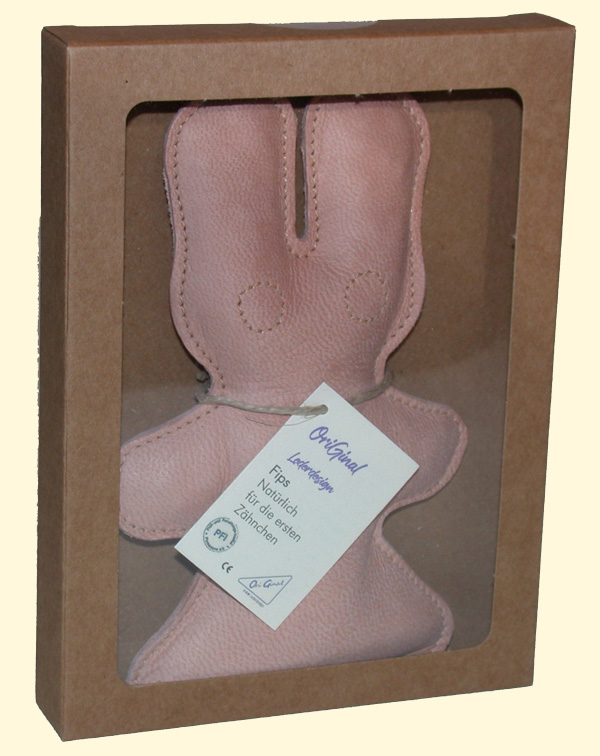 zahnunghilfe_greifling für baby beißhase beisshase  Lederhase_Fips_hilfe beim zahnen beißring_pflanzlich gegerbt chromfrei oriGinal-lederdesign